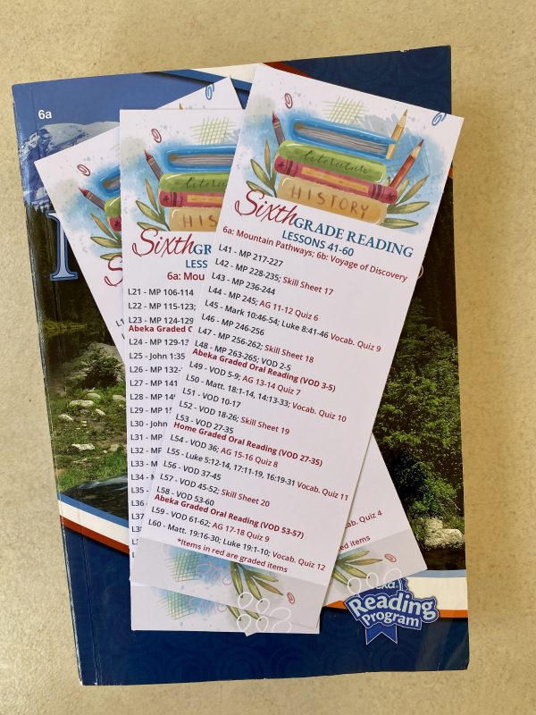 6th Grade Reading Bookmarks