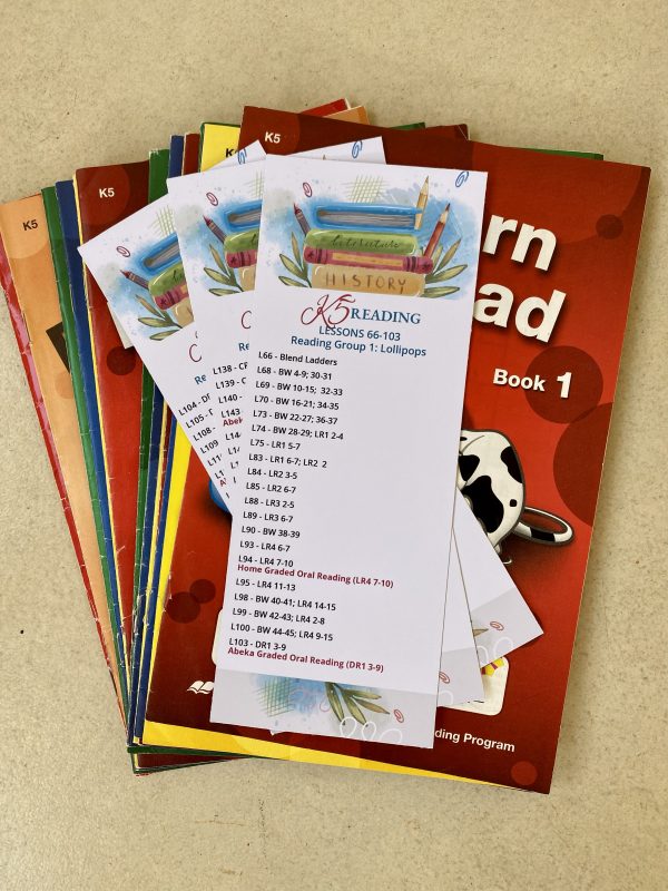 K5 Reading Bookmarks - Group 1