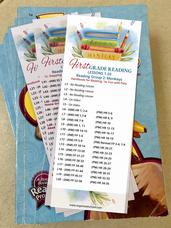 1st Grade Reading Bookmarks - Group 2