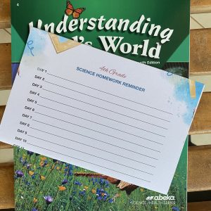 4th Grade Science/Health Homework Reminder Sheet