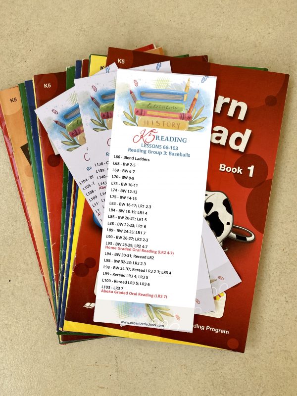 K5 Reading Bookmarks - Group 3